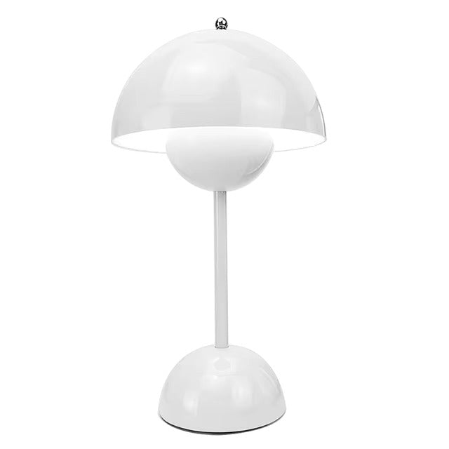 Rechargeable Cordless Table Lamp with Touch Dimmer – 3 Brightness Levels, Warm LED Light, Retro Flower Design for Bedside, Living Room &