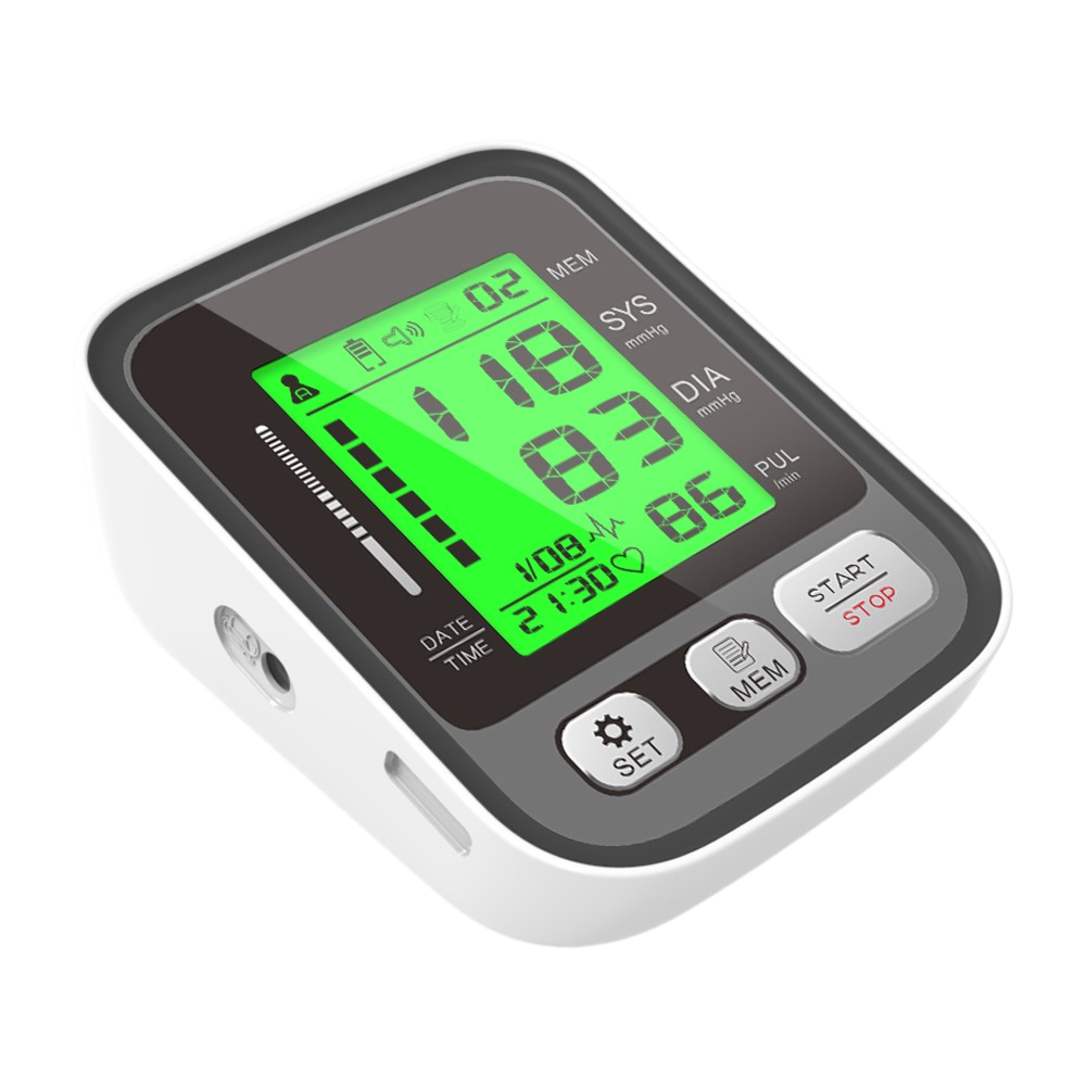 Upper Arm Blood Pressure Monitor with Color-Coded Readings & Dual-User Memory for Home Health Tracking