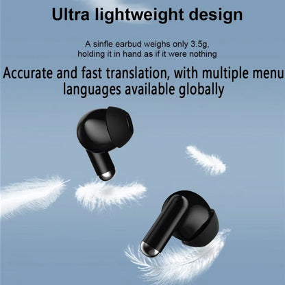 Real-Time Translation Earbuds with 144 Language Support & Bluetooth 5.3 for Travel, Business & Everyday Conversations