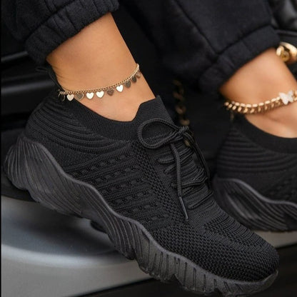 Women's Breathable Athletic Sneakers with Cushioned Footbed for All-Day Wear | Casual Canvas Walking Shoes for Gym, Work & Everyday