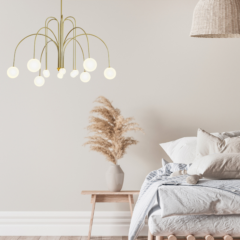 Swallow-Inspired G9 Pendant Light with Adjustable Chain, Metal & Glass Shades for Dining Room, Bedroom & Living Room Overhead Lighting