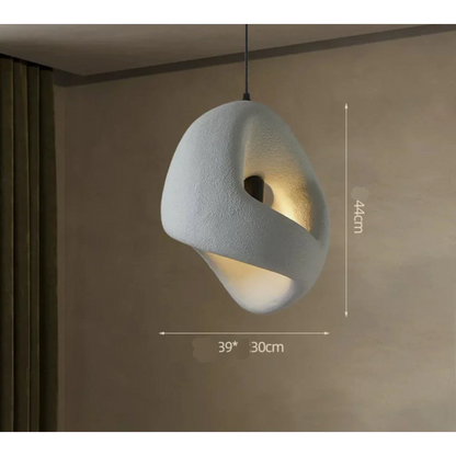 Organic Resin Hanging Lamp E27 Socket 110-120V Sculptural Ceiling Light for Dining Room Living Room Bedroom Modern Minimalist Ambient Lighti