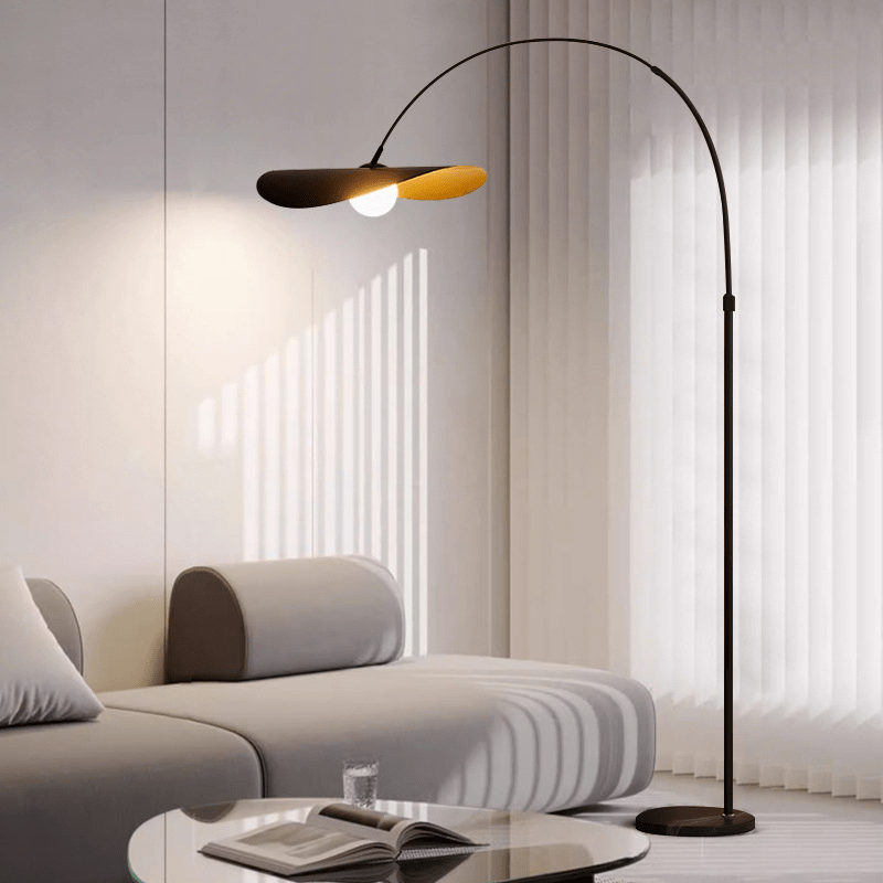 Minimalist Standing Lamp with Ambient LED Glow – Handcrafted Iron & Acrylic Design for Living Room & Bedroom