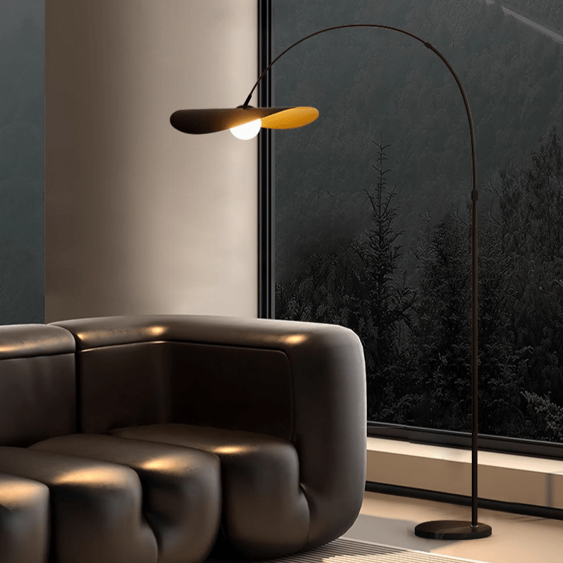 Minimalist Standing Lamp with Ambient LED Glow – Handcrafted Iron & Acrylic Design for Living Room & Bedroom