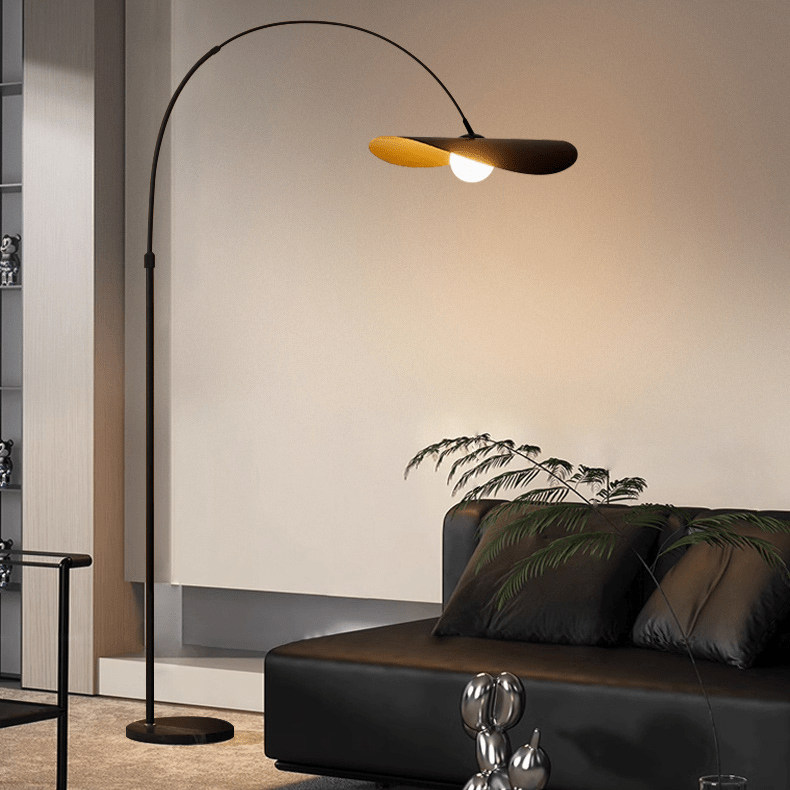 Minimalist Standing Lamp with Ambient LED Glow – Handcrafted Iron & Acrylic Design for Living Room & Bedroom