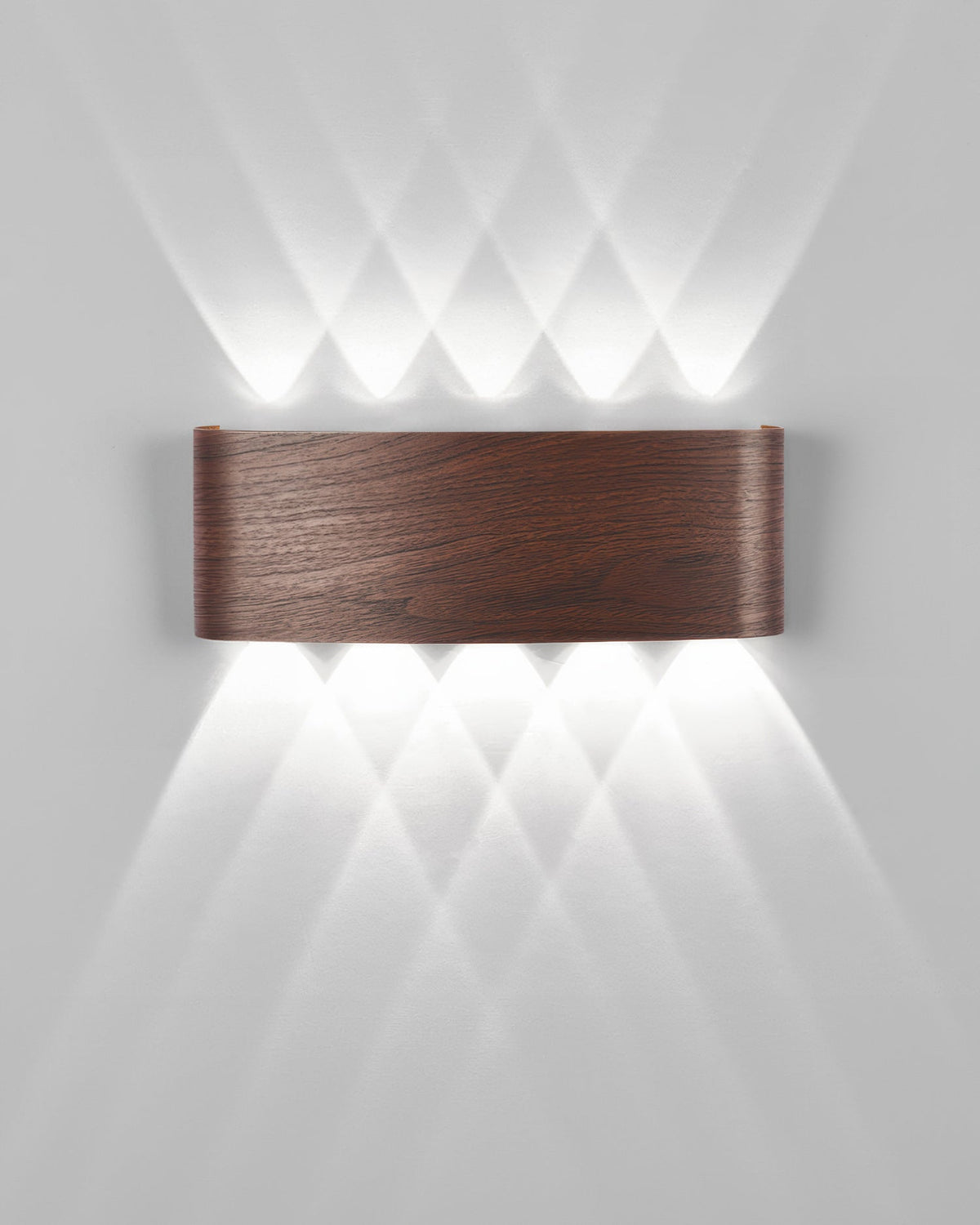 Aluminum Up-Down Sconce 10W 3000K Wood-Grain Indoor Outdoor Hallway Balcony Entryway Modern Bidirectional Ambient Accent Fixture IP65