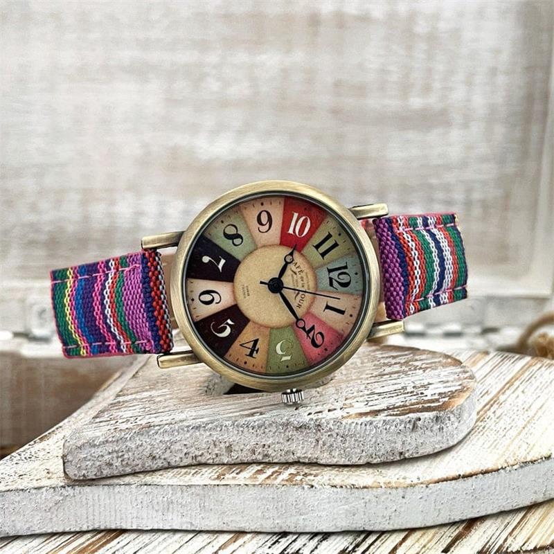 Women's Braided Wristwatch with Vintage Bronze Dial and Adjustable Strap | Gift-Ready Fashion Accessory for Any Occasion