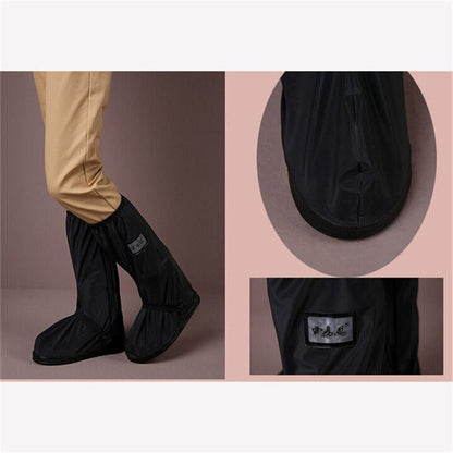 Reusable Shoe Protectors with Non-Slip Tread & Reflective Strip for Rain, Snow & Mud Protection