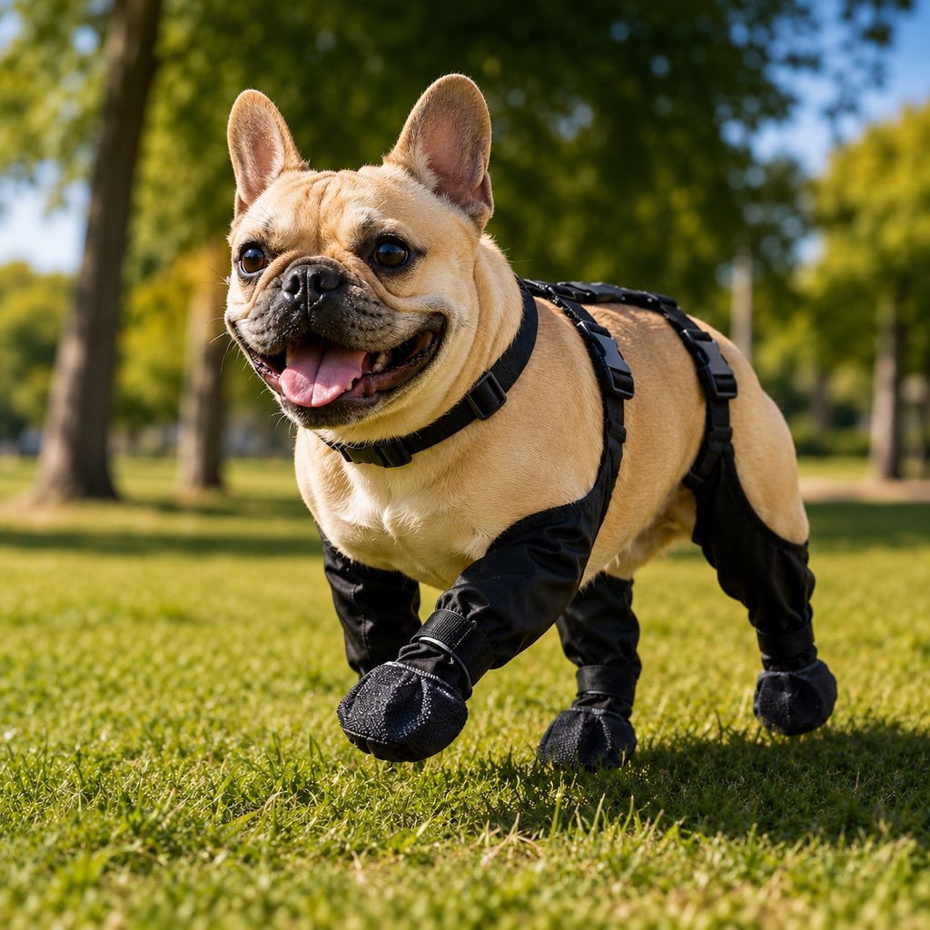 Ortekor Stay-On Waterproof Dog Walking Boots for Rain, Mud & Hot Pavement - Anti-Slip Paw Protection Suit