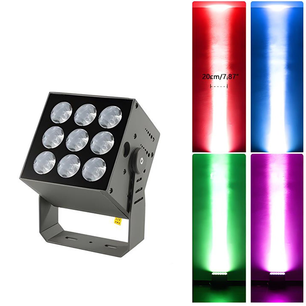 Adjustable Weatherproof LED Floodlight Gray Die-Cast Aluminum Wall Fixture 20W 30W 50W 80W Accent Security Lighting Residential Commercial H