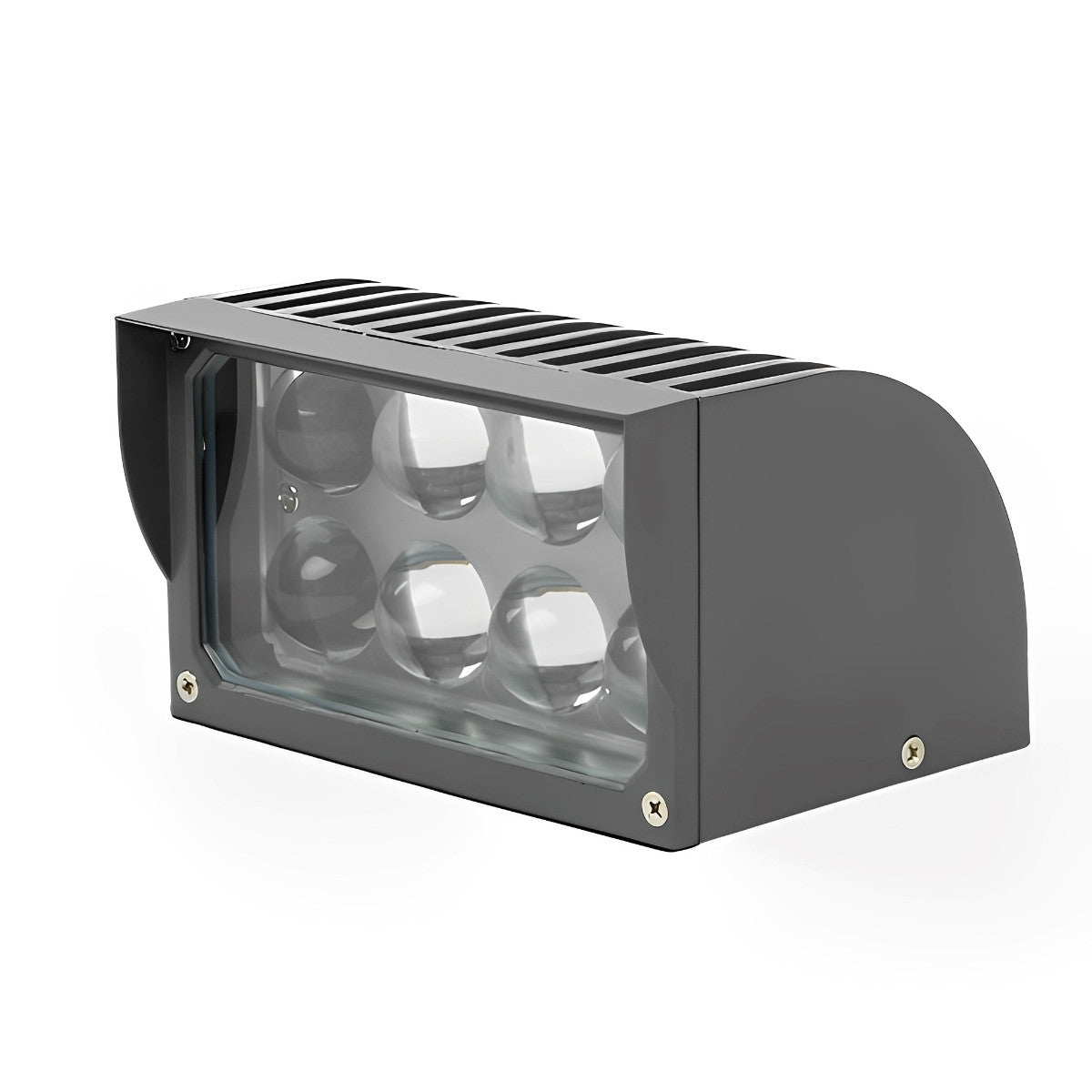 Adjustable Weatherproof LED Floodlight Gray Die-Cast Aluminum Wall Fixture 20W 30W 50W 80W Accent Security Lighting Residential Commercial H