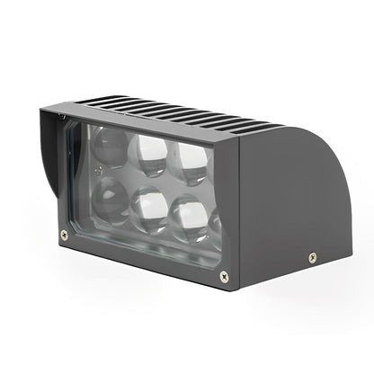 Adjustable Weatherproof LED Floodlight Gray Die-Cast Aluminum Wall Fixture 20W 30W 50W 80W Accent Security Lighting Residential Commercial H