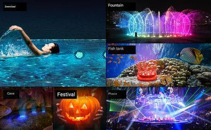 Submersible LED Pool Light Remote-Controlled Color-Changing Underwater Fixture for Pools Hot Tubs Ponds Bathtubs IP68 Waterproof Floating