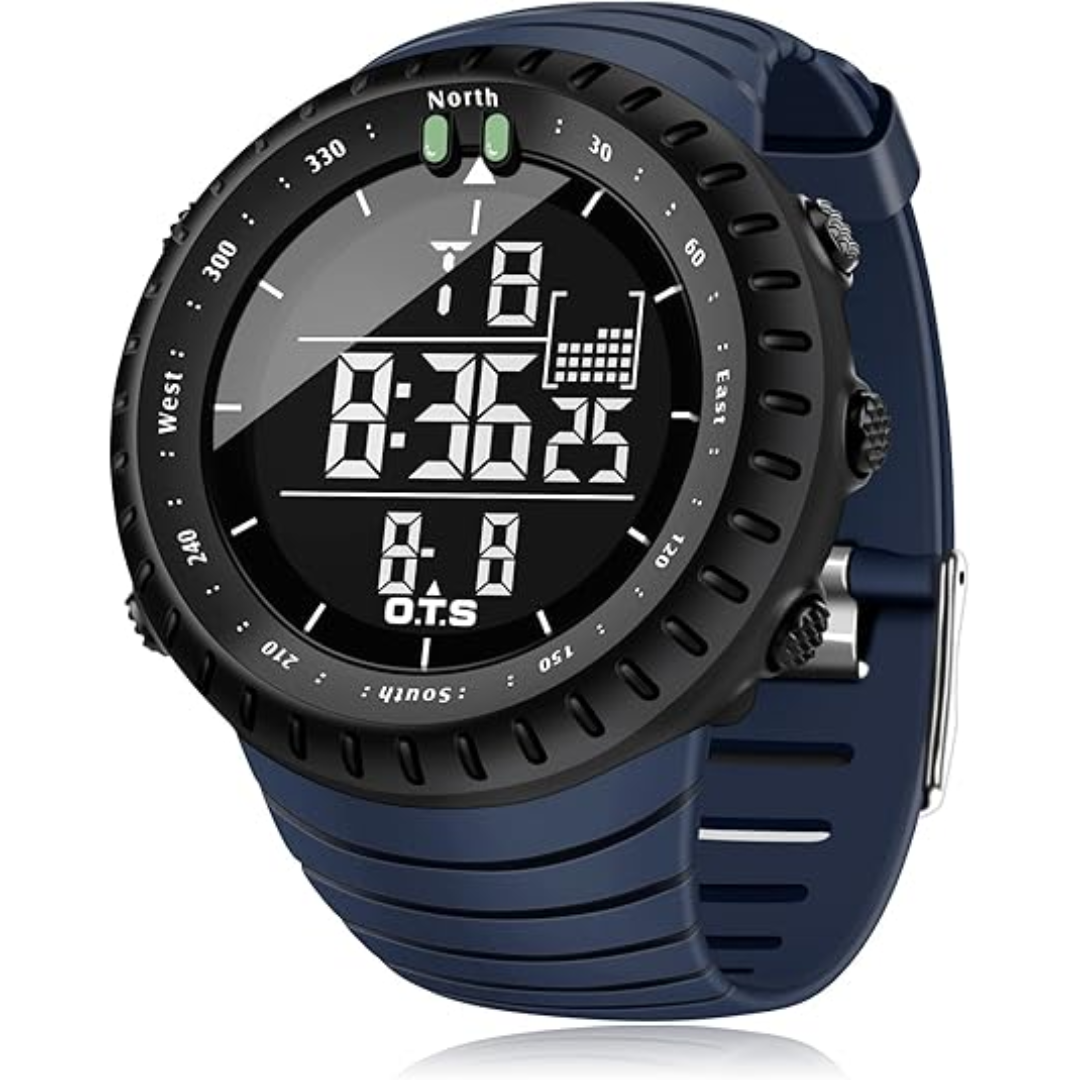 Digital Sports Watch for Men Shock Resistant Waterproof Alarm LED Backlight Tactical Wristwatch for Running Hiking Swimming Outdoor Activiti
