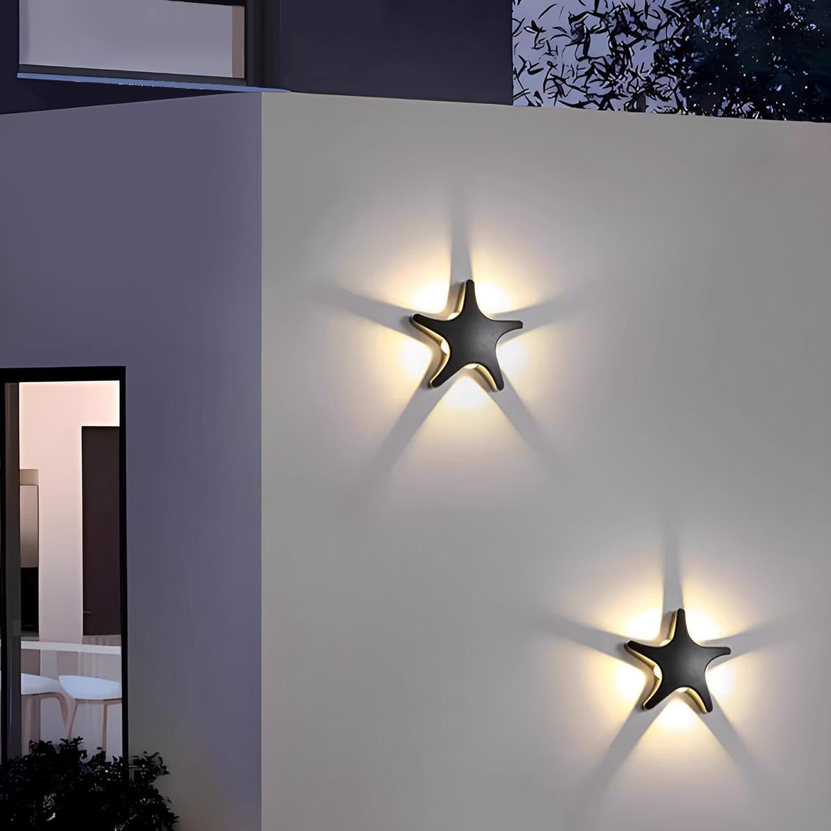 LED Aluminum Exterior Sconce 6-Inch Decorative Coastal & Nature Motif Fixture for Walkways, Porches & Yards