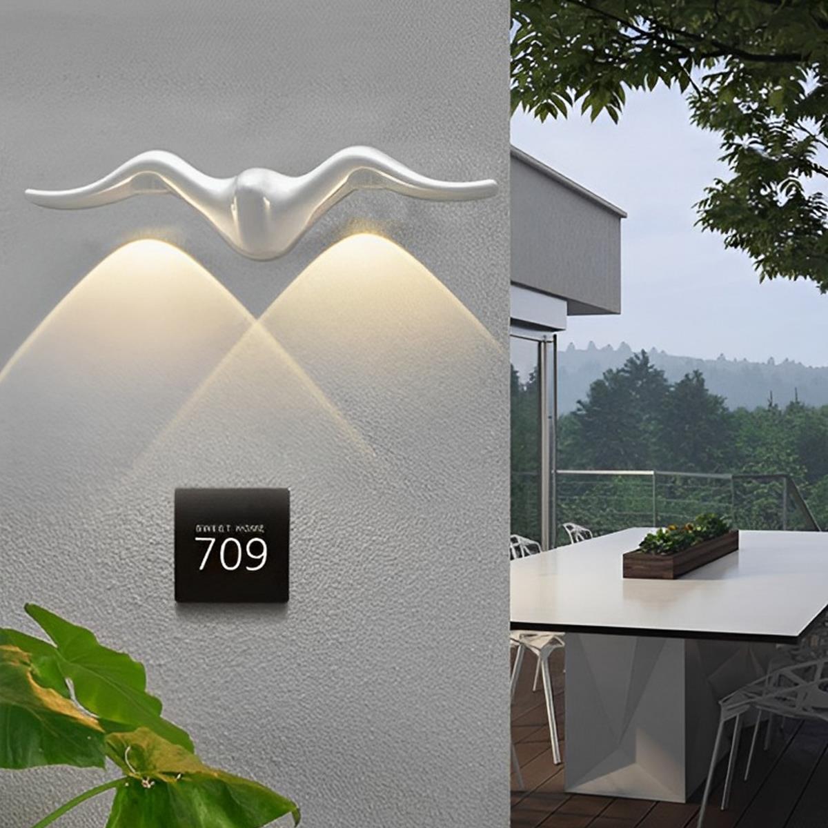 LED Aluminum Exterior Sconce 6-Inch Decorative Coastal & Nature Motif Fixture for Walkways, Porches & Yards