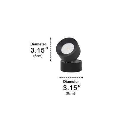 Outdoor LED Spotlight with Adjustable Head 12W Aluminum Wall-Mount Light for Garden Patio Entryway Landscape