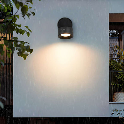 Outdoor LED Spotlight with Adjustable Head 12W Aluminum Wall-Mount Light for Garden Patio Entryway Landscape