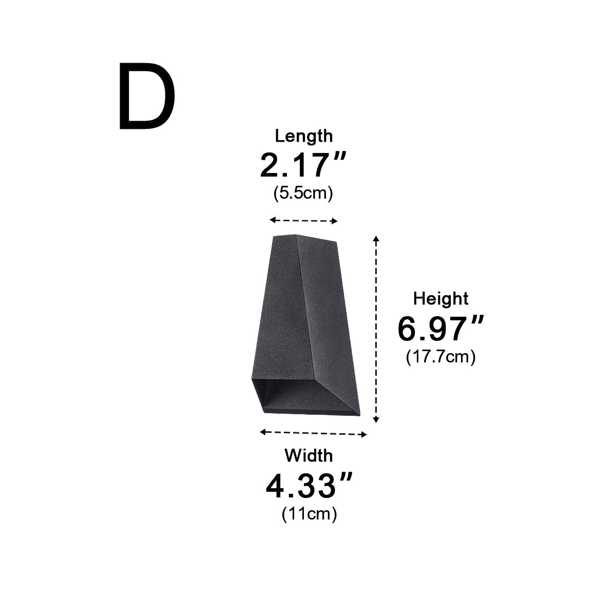 Outdoor LED Sconce Fixture Dual Beam Waterproof Aluminum Housing for Exterior Entryway Porch Patio Garage Modern Architectural Lighting 3.5×