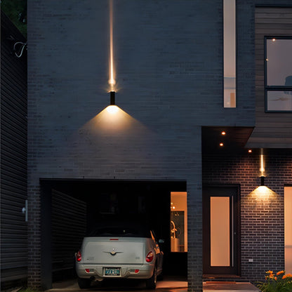 Outdoor LED Sconce Fixture Dual Beam Waterproof Aluminum Housing for Exterior Entryway Porch Patio Garage Modern Architectural Lighting 3.5×
