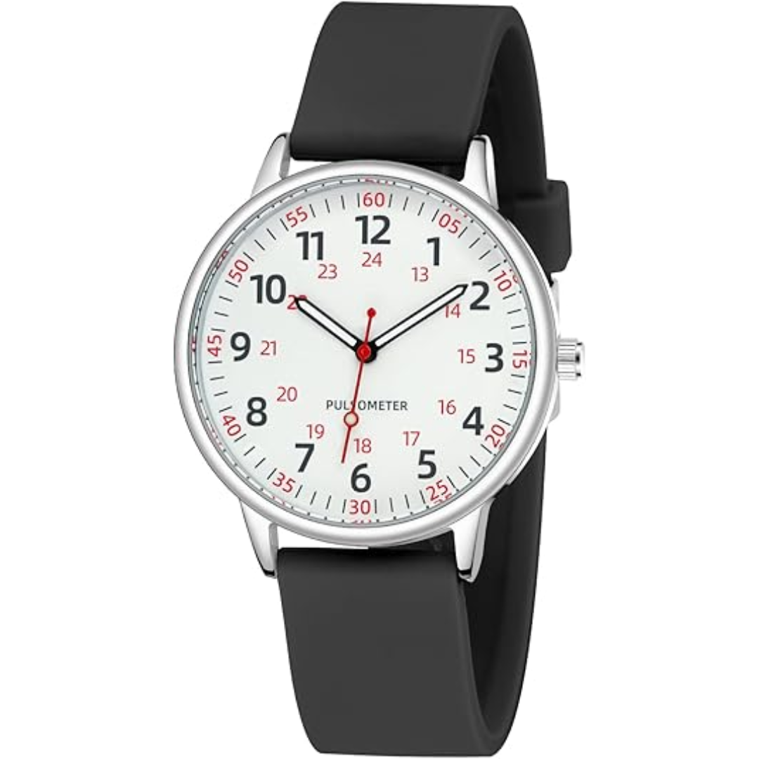 Silicone Nurse Watch with Second Hand – Waterproof Design for Healthcare