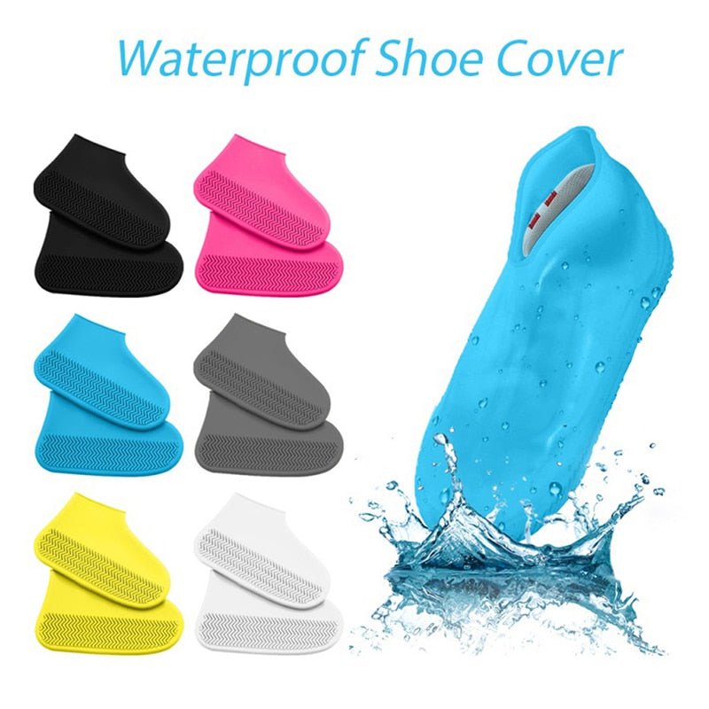 Reusable Silicone Overshoes for Rain & Snow Protection – Foldable Slip-On Boot Covers for Men Women Kids Outdoor Hiking Camping