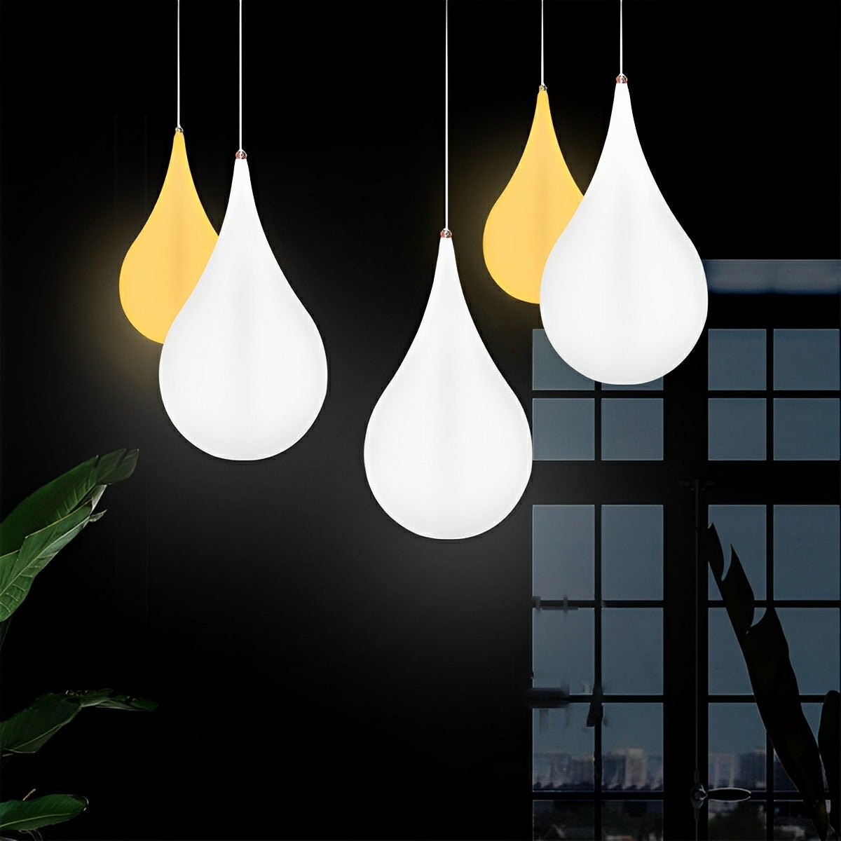 Weatherproof LED Hanging Globe for Deck & Patio – Color-Changing Orb Fixture, 9.4 in Drop Shape with Adjustable Cord, IP65 Rated for Year-Ro