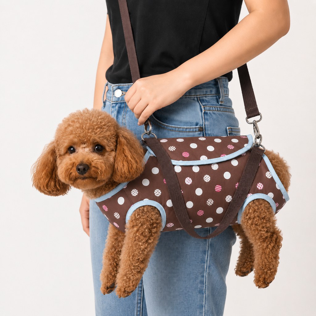 Ortekor Wearable Pet Carrier Harness for Small Dogs & Cats - Hands-Free Carry for Vet Visits & Short Outings