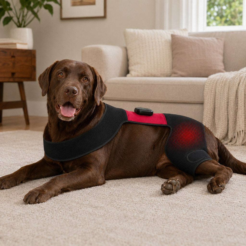 Ortekor Wearable Red & Near-Infrared Hip Wrap for Dogs - Hands-Free At-Home Hip-Area Light Care