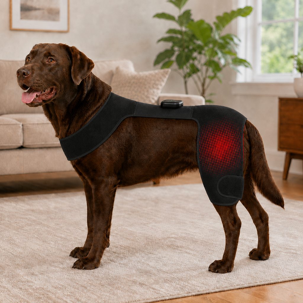 Ortekor Wearable Red & Near-Infrared Hip Wrap for Dogs - Hands-Free At-Home Hip-Area Light Care