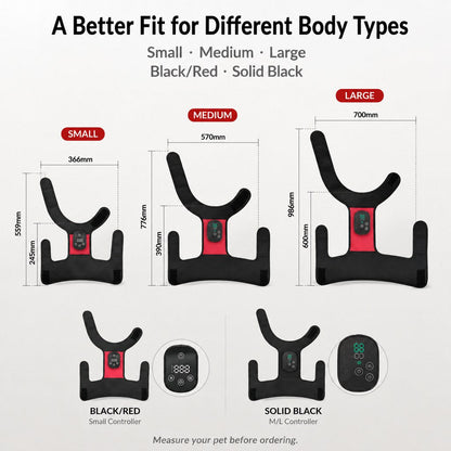 Ortekor Wearable Red & Near-Infrared Hip Wrap for Dogs - Hands-Free At-Home Hip-Area Light Care
