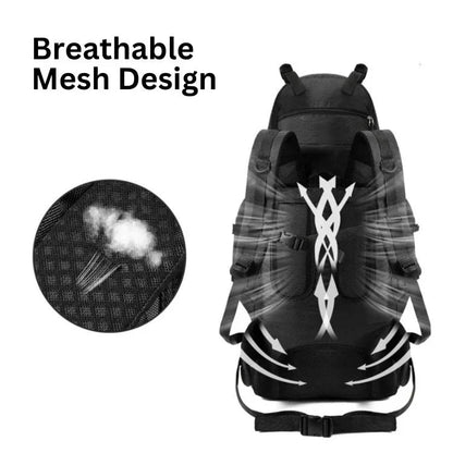 Adventure Ready | 90L Waterproof Hiking Backpack with Ergonomic Support | Ultralight Design for Multi-Day Treks