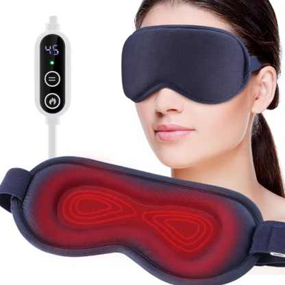 Eye Massager Mask with Heat and Compression, Heated Eye Mask with Vibration and Music, Eye Massage Mask for Dry Eyes