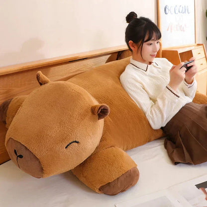 Cuddly Capybara Plush Toy | Giant Support Pillow with Soft Fluffy Fabric | Ideal Comfort for Relaxation and Gifting