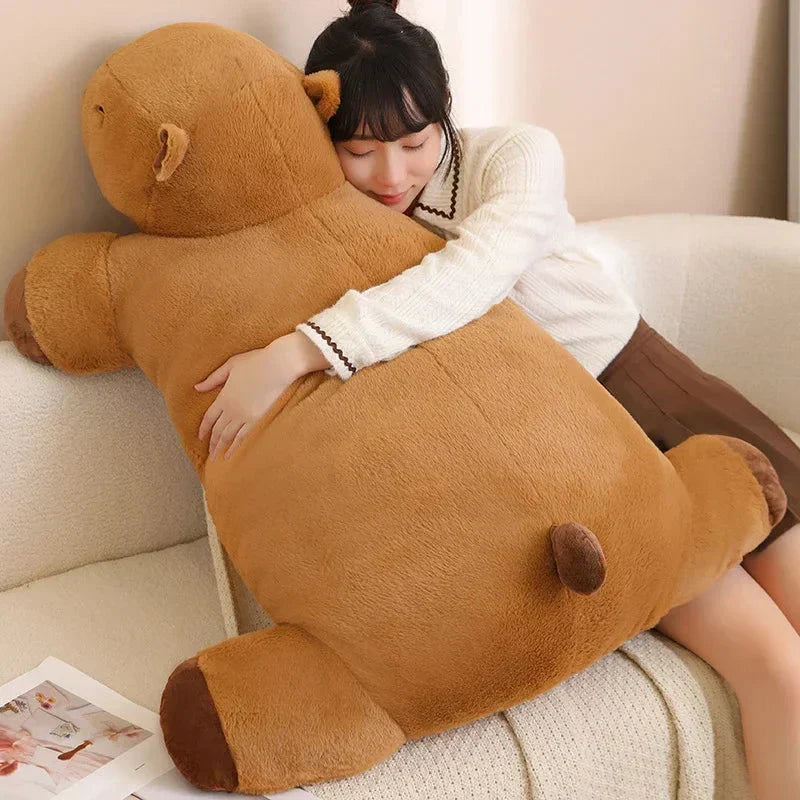 Cuddly Capybara Plush Toy | Giant Support Pillow with Soft Fluffy Fabric | Ideal Comfort for Relaxation and Gifting