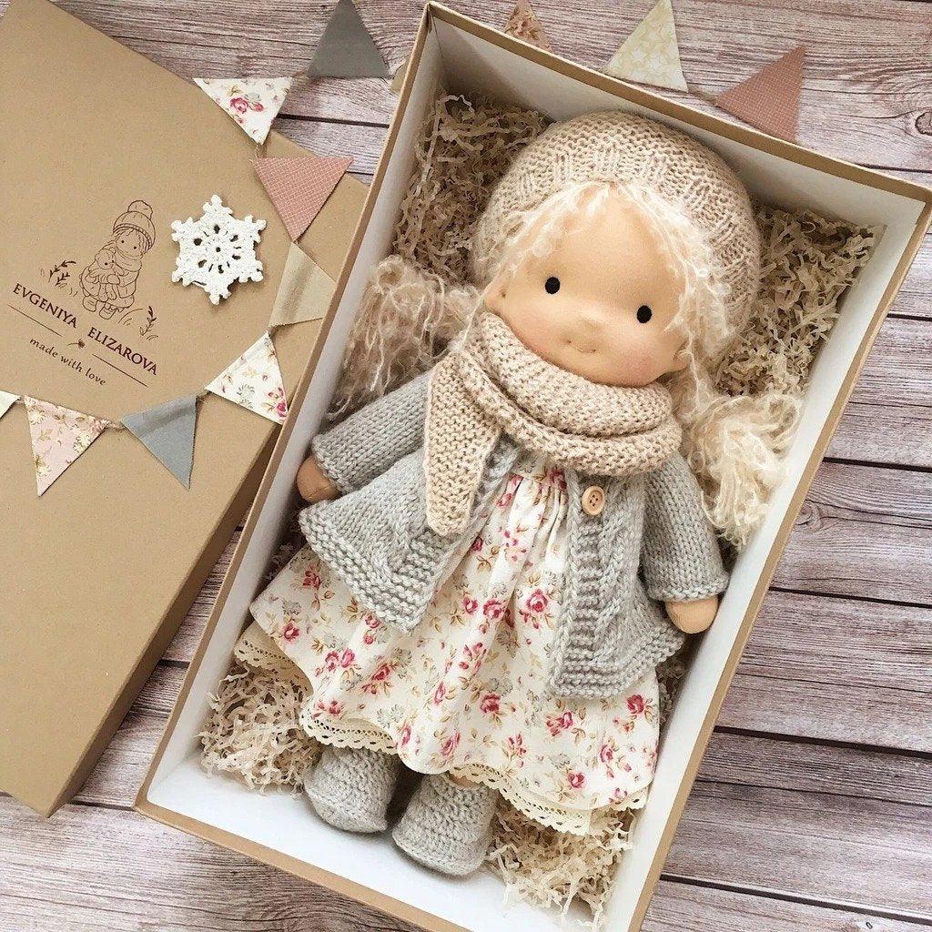 Handcrafted Waldorf Doll for Kids 2+ Years | 13.8-Inch Soft Cotton Play Companion | Encourages Imaginative Role-Play & Emotional