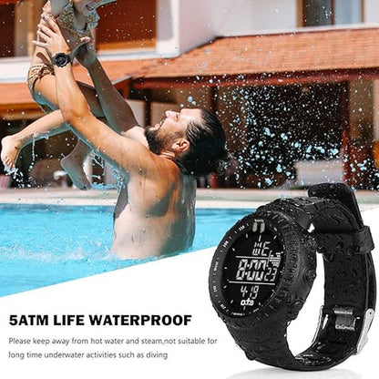Rugged Digital Watch, Shock Resistant Watch with LED Backlight, Waterproof Sports Watch with Alarm and Stopwatch