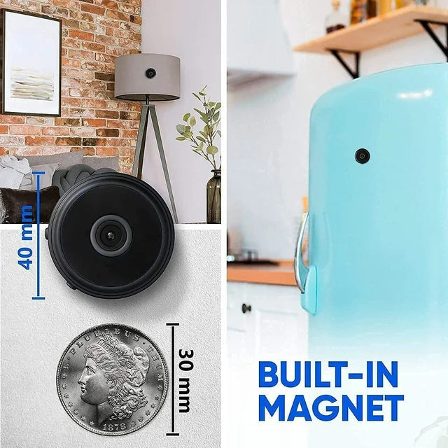 Outdoor Surveillance Camera, Mini Camera with 1080P Night Vision, Wireless Indoor Camera with Motion Detection