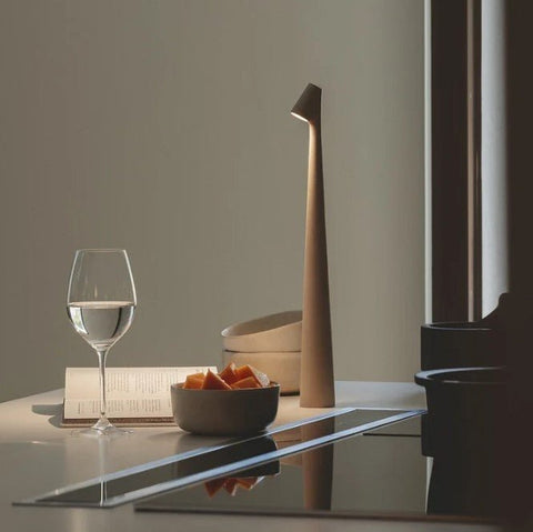 Nordic Minimalist | Cordless Table Lamp with Touch Control & Adjustable Brightness | Portable Mood Light for Cozy Living Spaces