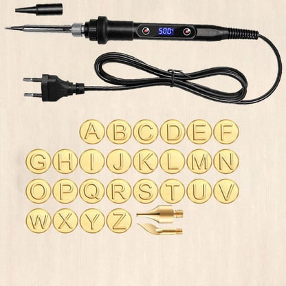Adjustable Temperature Pyrography Tool Kit for Wood, Leather & Metal