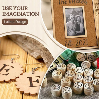 Adjustable Temperature Pyrography Tool Kit for Wood, Leather & Metal