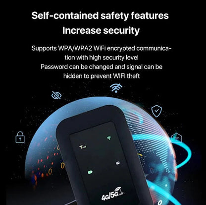 Portable 5G Router | High-Speed WiFi with Extended Battery Life | Reliable Internet for Travel and Streaming