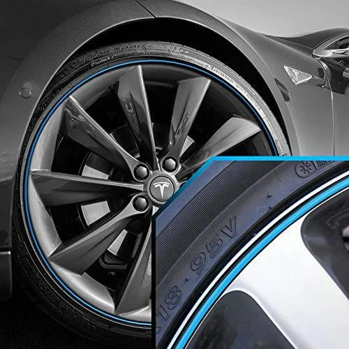 Adhesive Wheel Rim Guard Strip – Rubber Edge Protector Tape for Car Rims, Curb Rash Prevention, 26 ft Roll, DIY Install, Universal Fit for