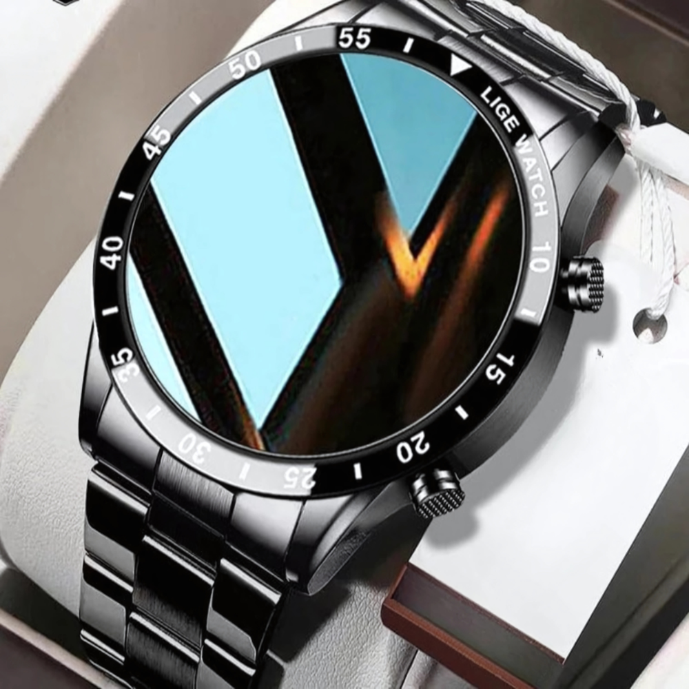 Modern Health Tracker | Smartwatch with 4G Connectivity & AMOLED Display | Elegant Stainless Steel Design for Daily Use