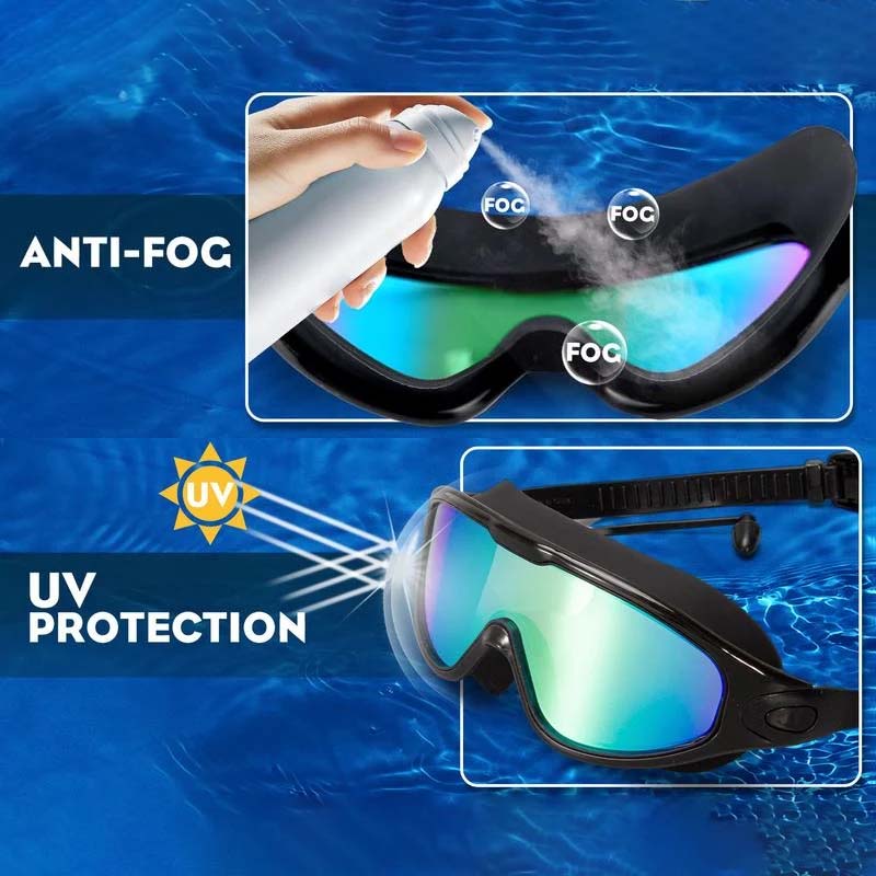 Premium Silicone Swimming Goggles with Panoramic Vision & Anti-Fog Lenses for Adults | Pool & Open Water | Unisex Fit
