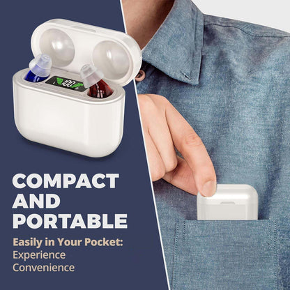 Pure OTC Hearing Aids | Wireless Rechargeable Design with 30-Hour Battery Life for Enhanced Sound Clarity