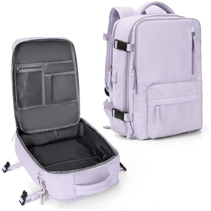 Travel Backpack for Women, Laptop Backpack with USB Port, Durable Backpack for Work with Shoe Compartment