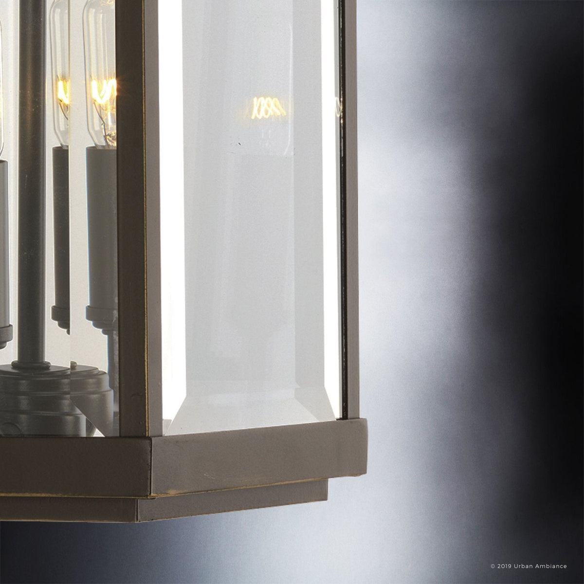 Outdoor Sconce Light 22 Inch Bronze Finish Exterior Lantern Fixture with Beveled Glass for Entryway Patio Porch House Facade Traditional Col