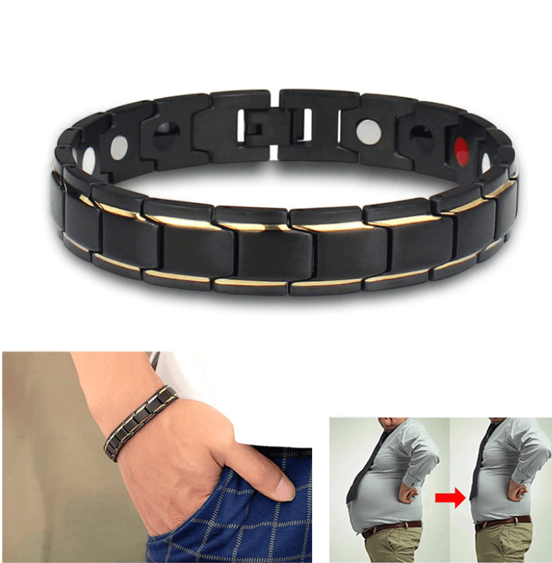 Stainless Steel Wellness Bracelet with Embedded Magnets for Daily Comfort & Style | Men's & Women's Accessory for Active Living