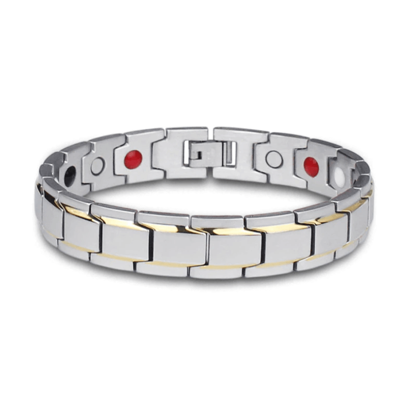 Stainless Steel Wellness Bracelet with Embedded Magnets for Daily Comfort & Style | Men's & Women's Accessory for Active Living